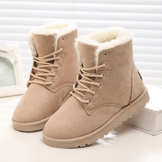 Women Orthopedic Fur Waterproof Ankle Boots