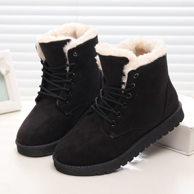 Women Orthopedic Fur Waterproof Ankle Boots