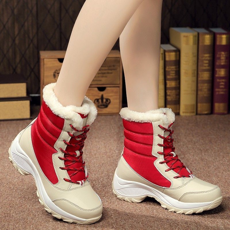 Women Thick Fur High Heel Orthopedic Boots