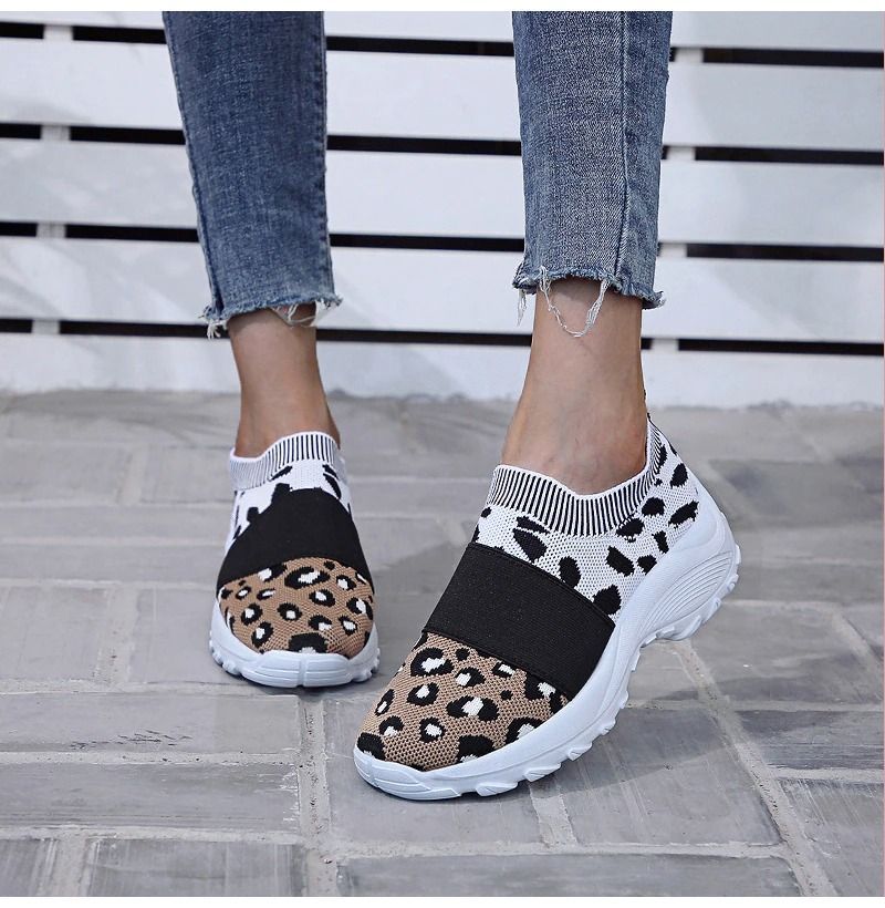 Women's Leopard Orthopedic Slip-on Mesh Shoes
