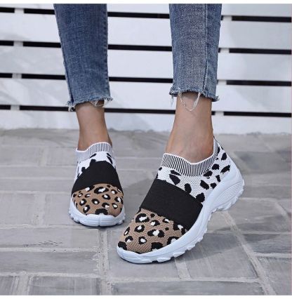 Women's Leopard Orthopedic Slip-on Mesh Shoes