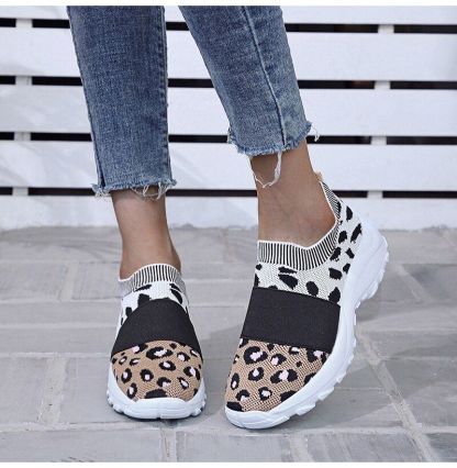 Women's Leopard Orthopedic Slip-on Mesh Shoes
