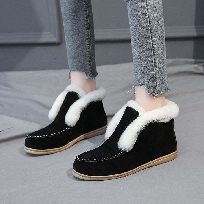 Women Orthopedic Boots Thick Plush Slip-ons
