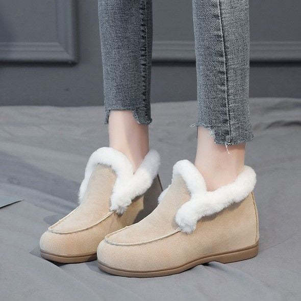 Women Orthopedic Boots Thick Plush Slip-ons