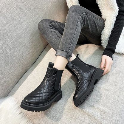 Women's Leather Chelsea Boots Orthopedic Waterproof