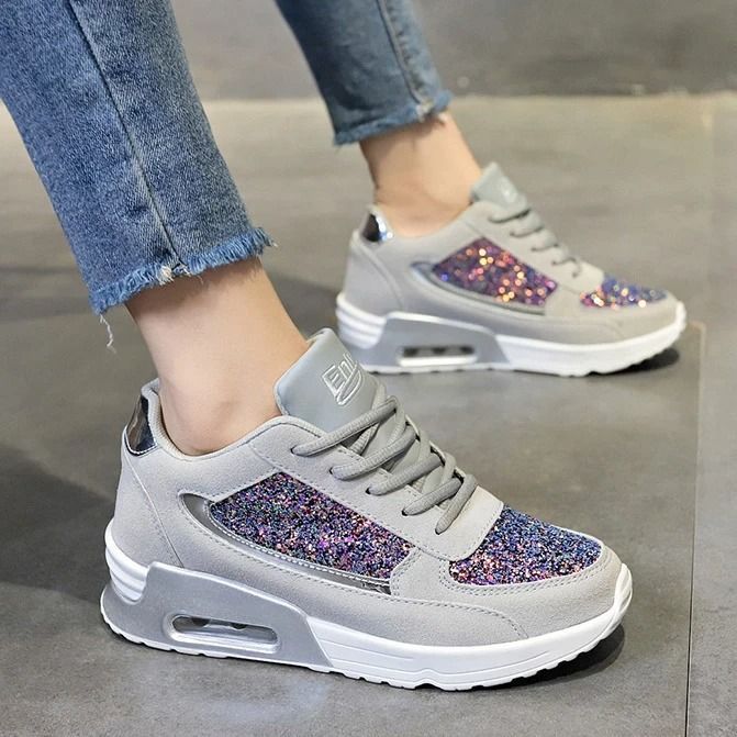 Women Orthopedic Bling Shoes Super Soft Sneakers