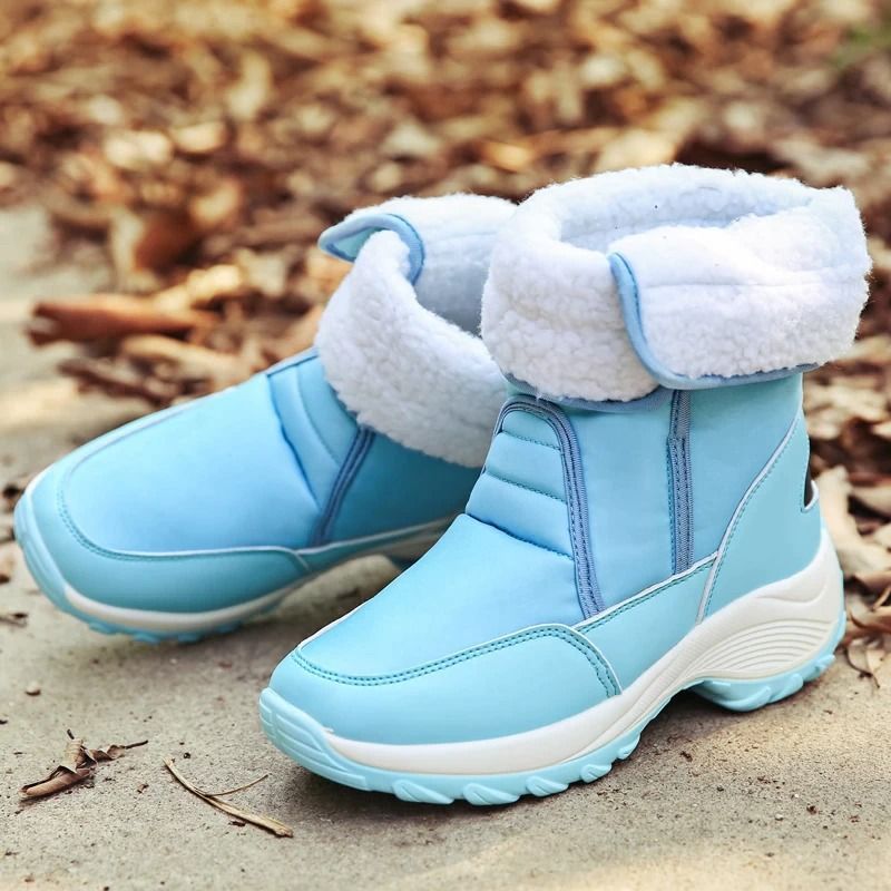 Women Fur Waterproof Orthopedic Snow Boots