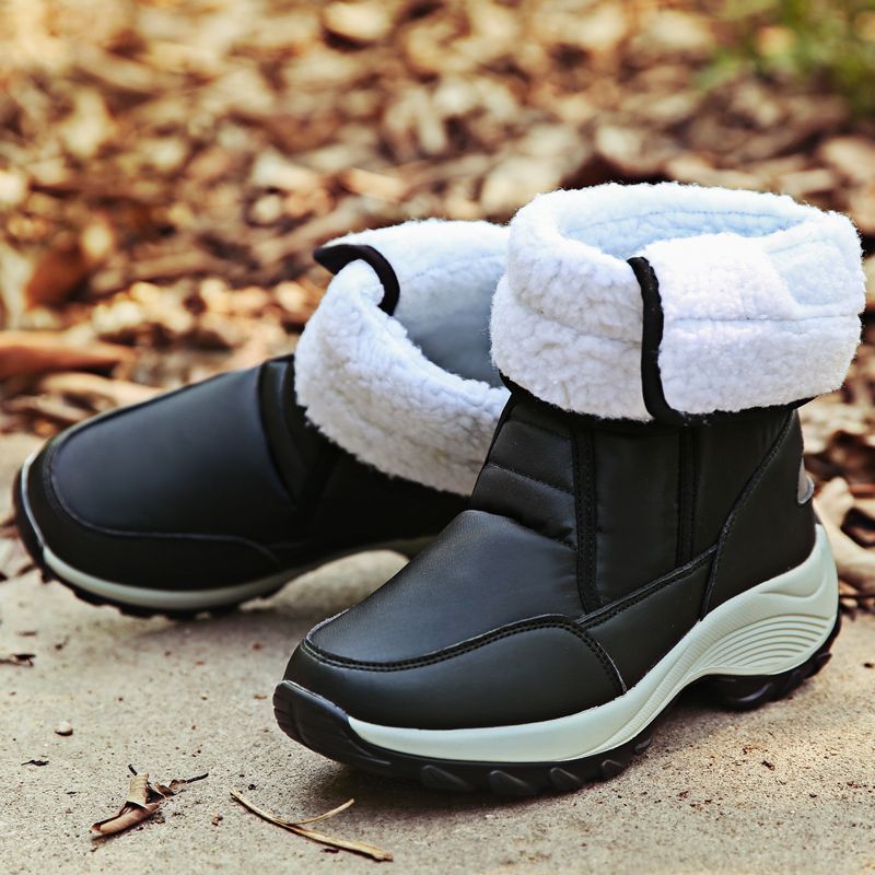Women Fur Waterproof Orthopedic Snow Boots
