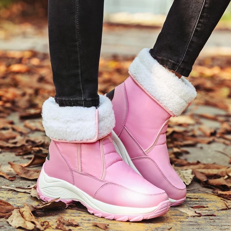 Women Fur Waterproof Orthopedic Snow Boots