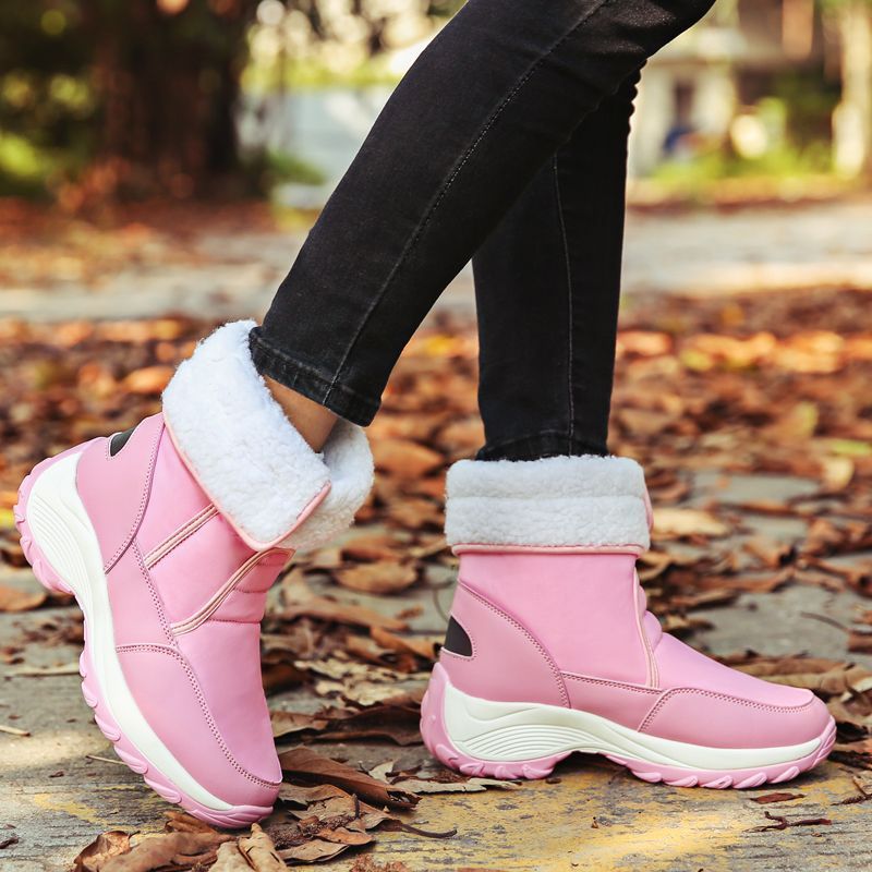 Women Fur Waterproof Orthopedic Snow Boots