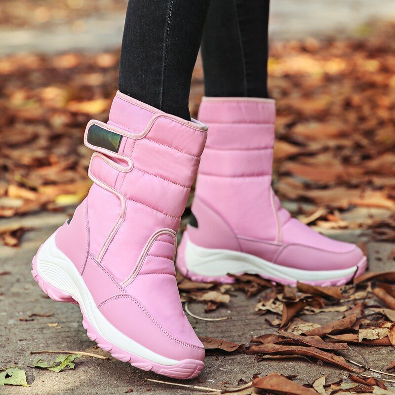 Women Fur Waterproof Orthopedic Snow Boots