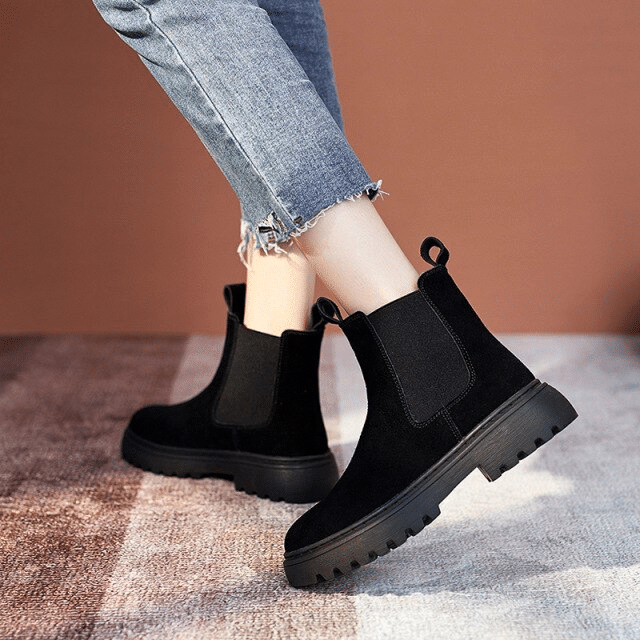 Women Orthopedic Ankle Boots Chunky Sole