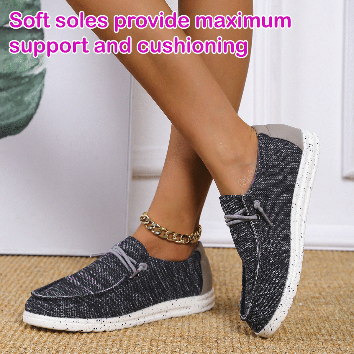 Women Orthopedic Shoes Canvas Mesh Slip-on