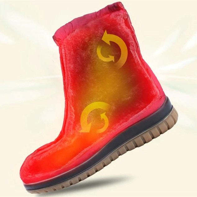 Women Orthopedic Boots Waterproof Fur Ankle Shoes