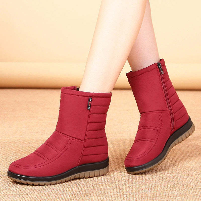 Women Orthopedic Boots Waterproof Fur Ankle Shoes
