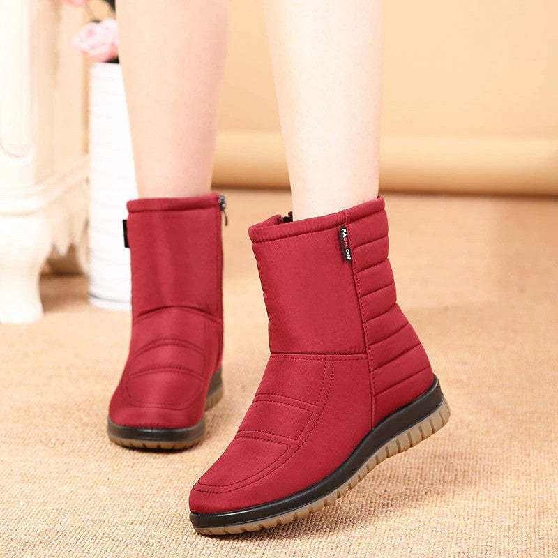 Women Orthopedic Boots Waterproof Fur Ankle Shoes