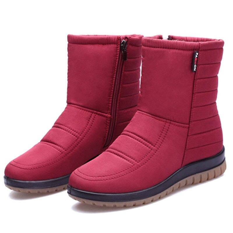 Women Orthopedic Boots Waterproof Fur Ankle Shoes