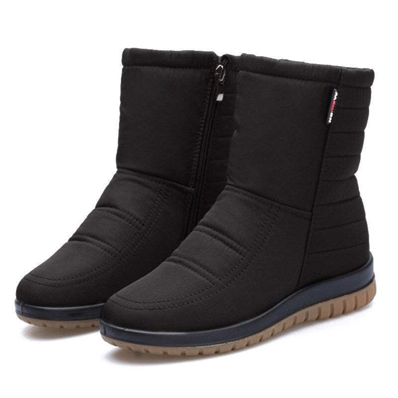 Women Orthopedic Boots Waterproof Fur Ankle Shoes