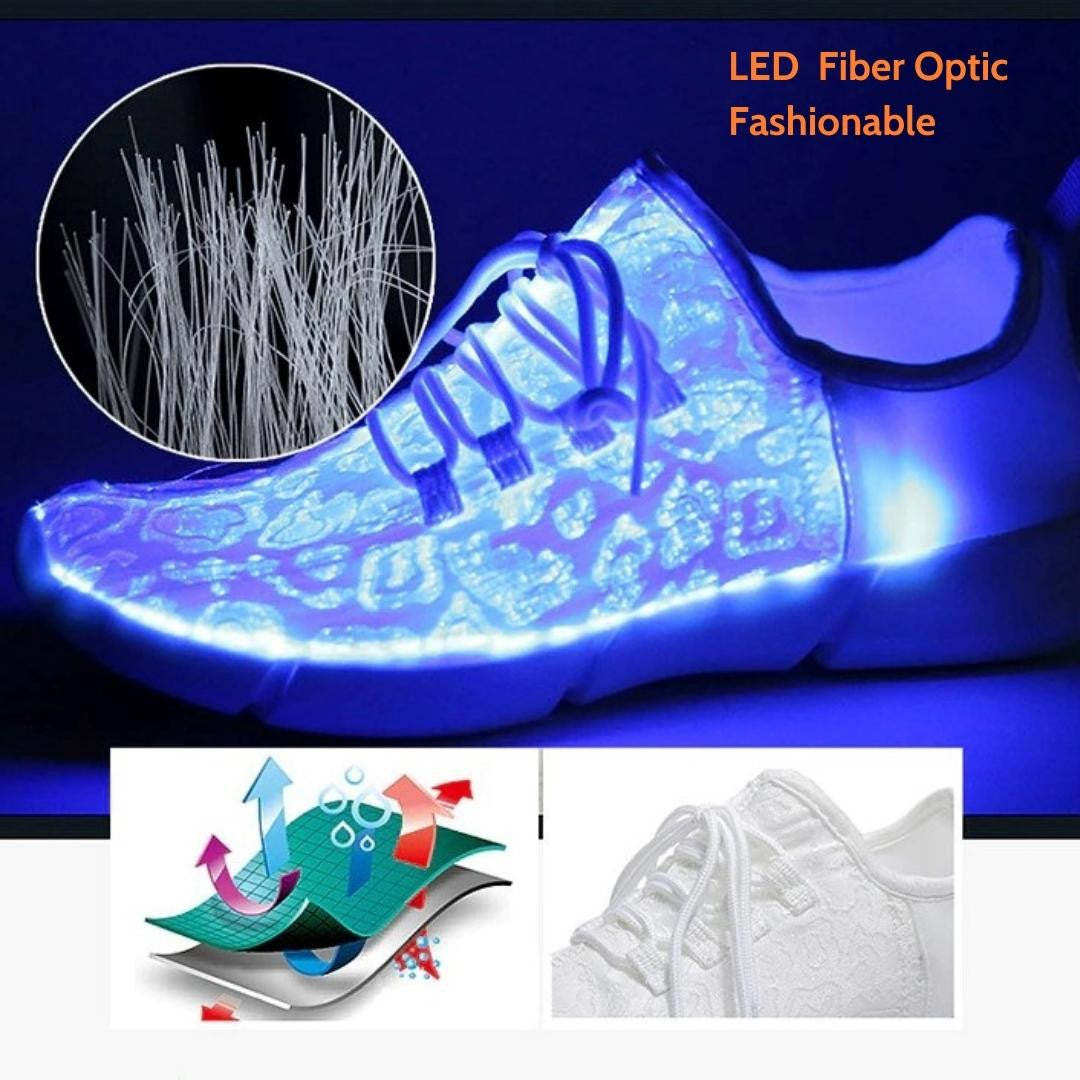 Women Led Fiber Optic Orthopedic Sneakers