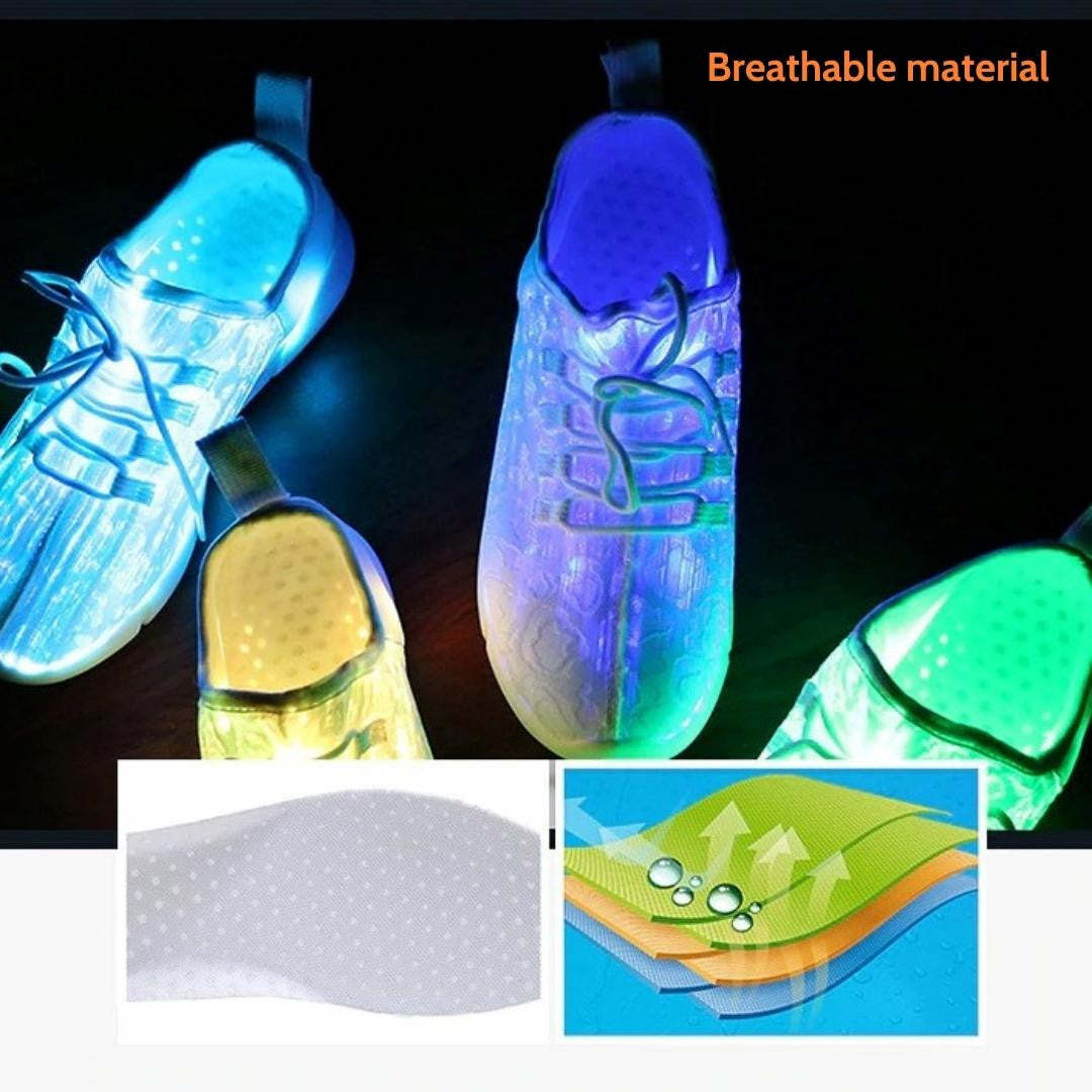 Women Led Fiber Optic Orthopedic Sneakers