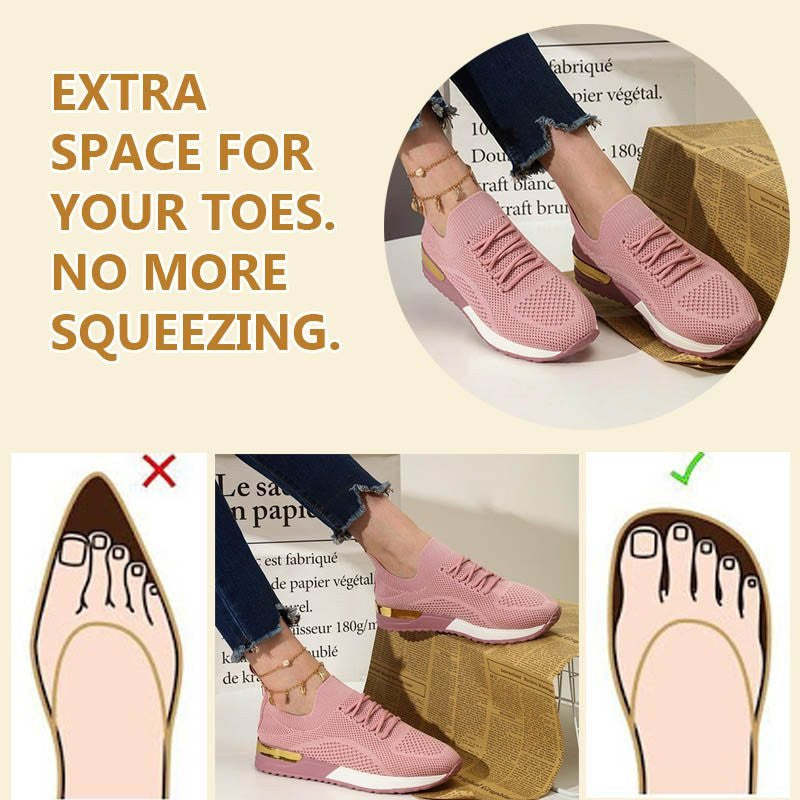 Women Orthopedic Sneakers Knitted Leisure Shoes