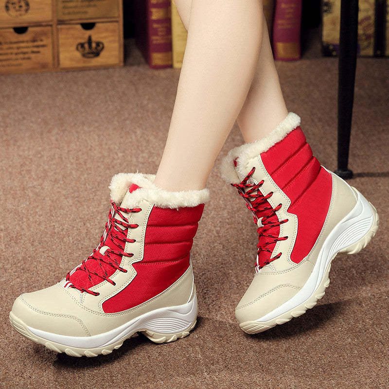 Women Thick Fur High Heel Orthopedic Boots