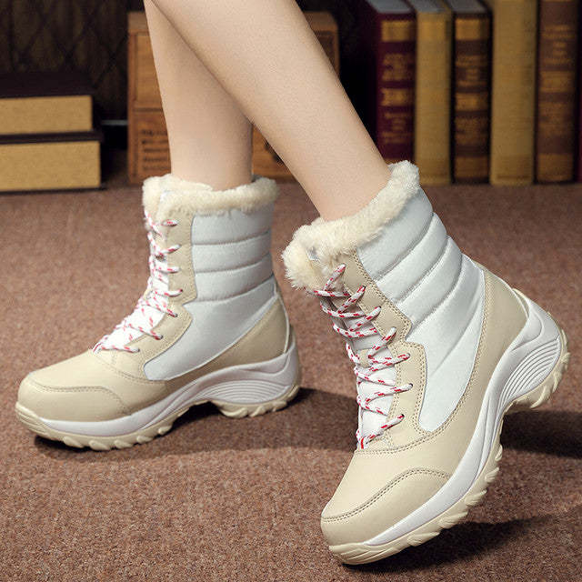 Women Thick Fur High Heel Orthopedic Boots