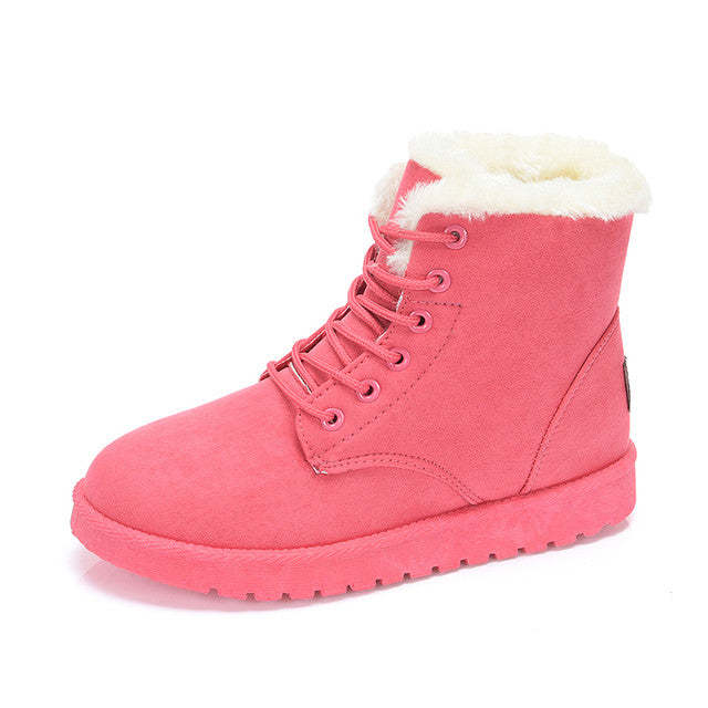 Women Orthopedic Fur Waterproof Ankle Boots