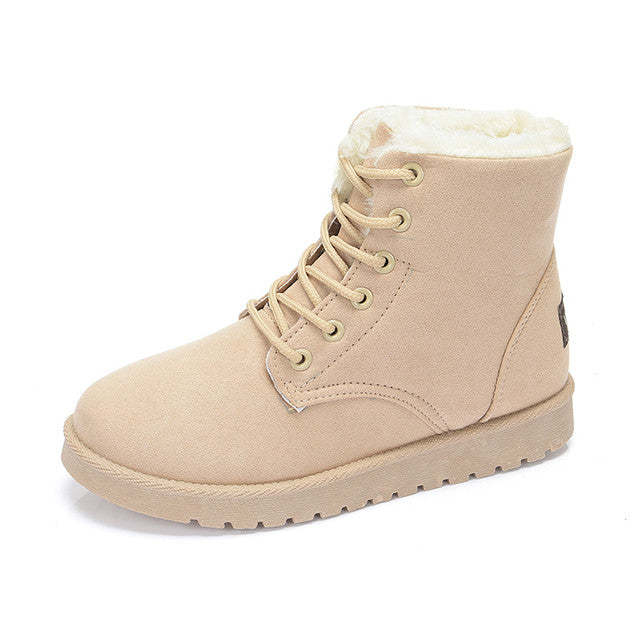 Women Orthopedic Fur Waterproof Ankle Boots