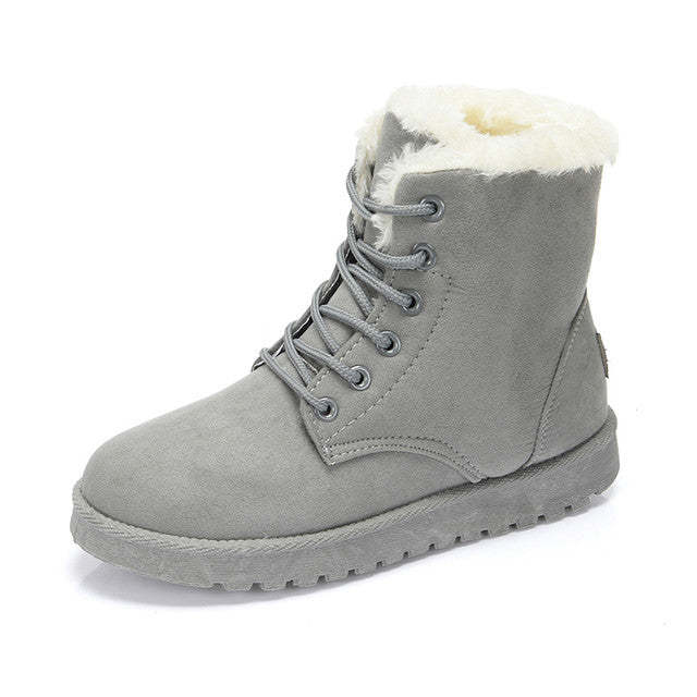 Women Orthopedic Fur Waterproof Ankle Boots
