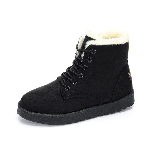 Women Orthopedic Fur Waterproof Ankle Boots