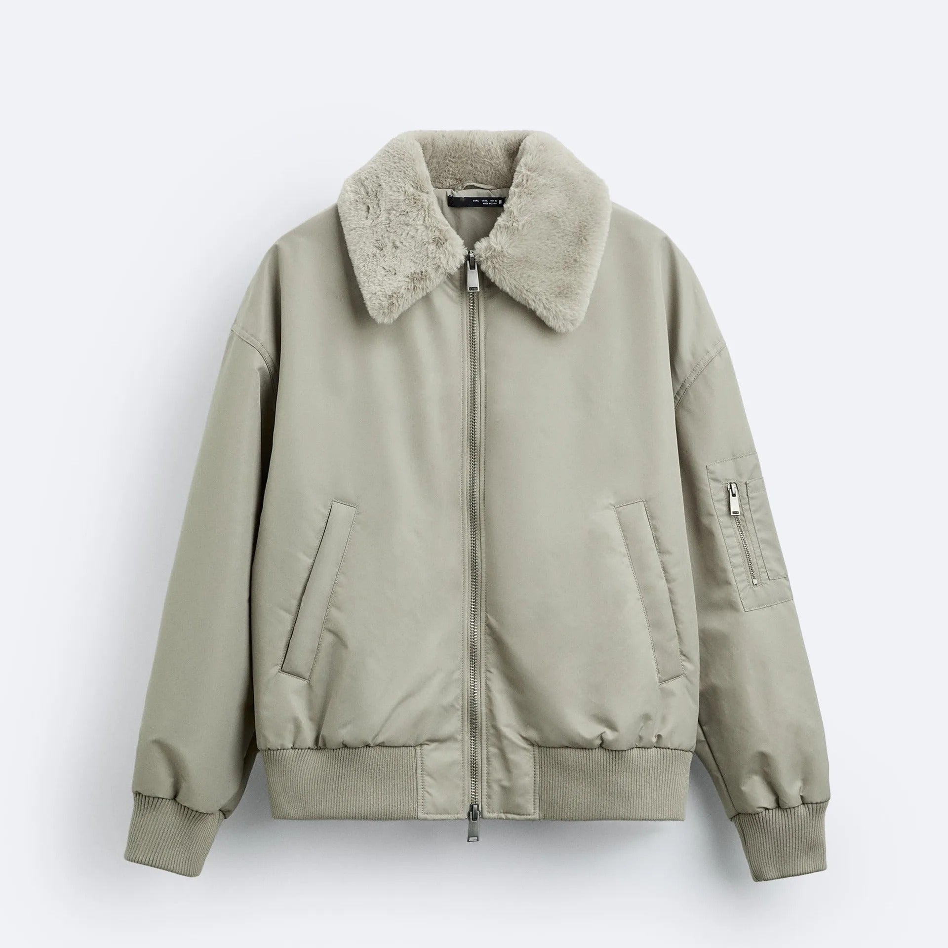 Men's Sherpa Collar Bomber Jacket