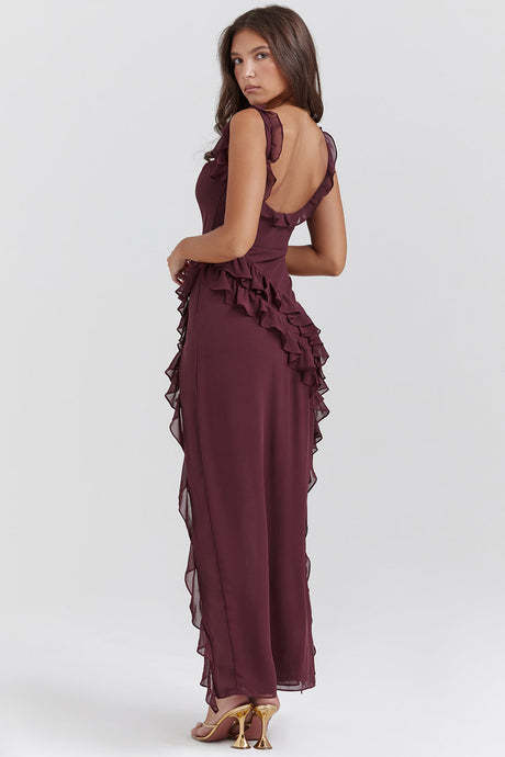 Halter Dress with High Slit
