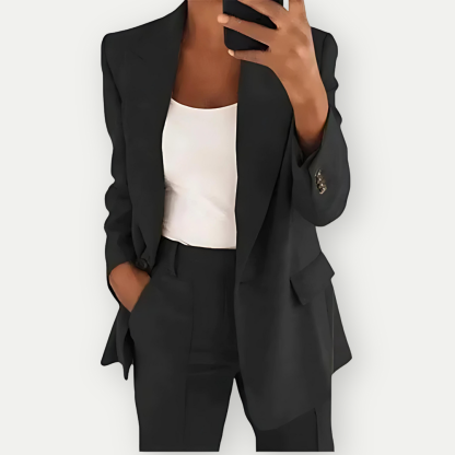 Plain Women's Blazer Set