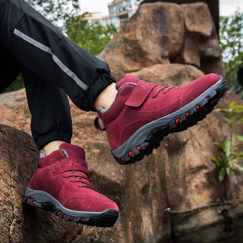 Women Orthopedic Boots Comfortable Suede Leather Warm Hiking Boots