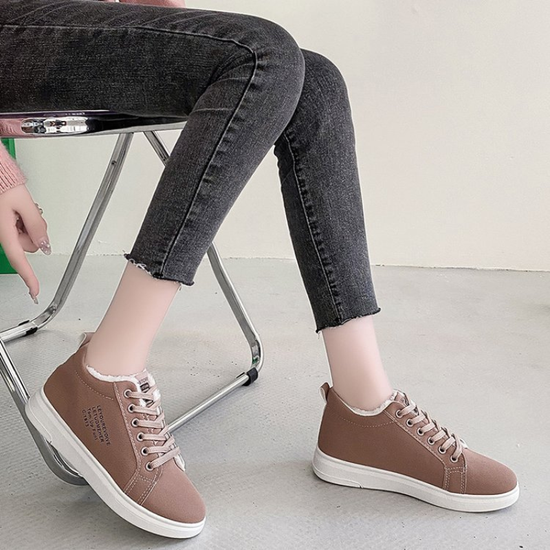 Women Orthopedic Boots Short Plush Comfortable Canvas Ankle Boots