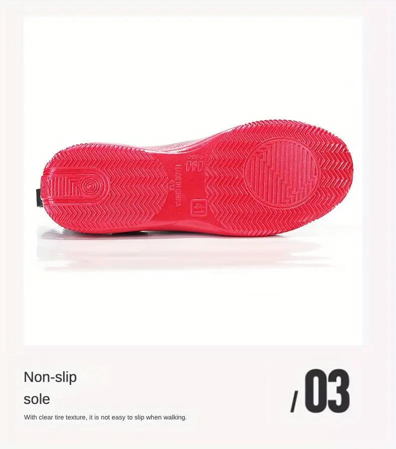 Fashionable Adult Short Rain Boots Waterproof Unisex Ankle details 5