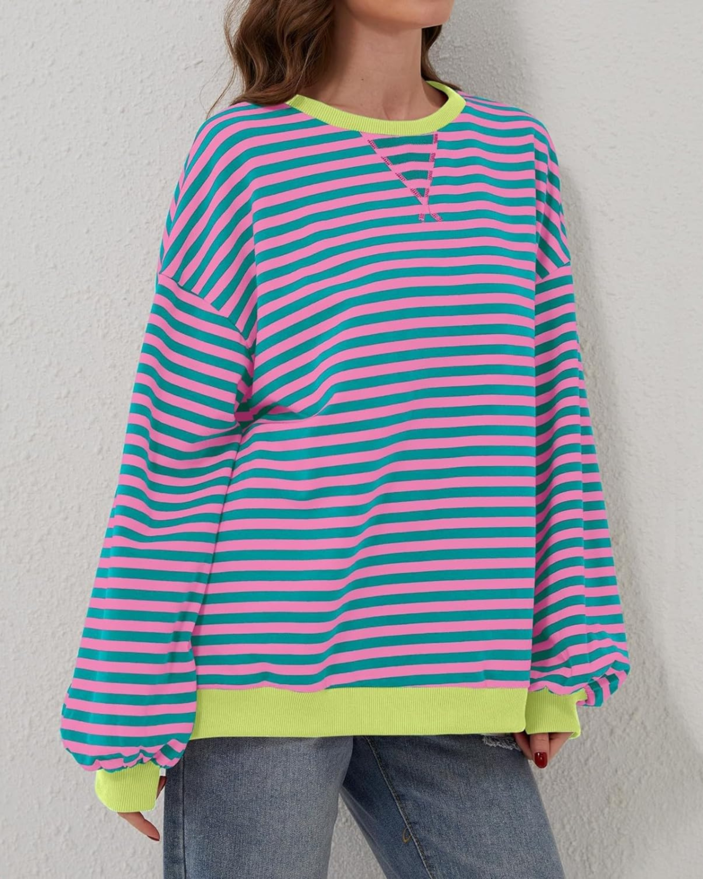 Oversized Striped Sweatshirt