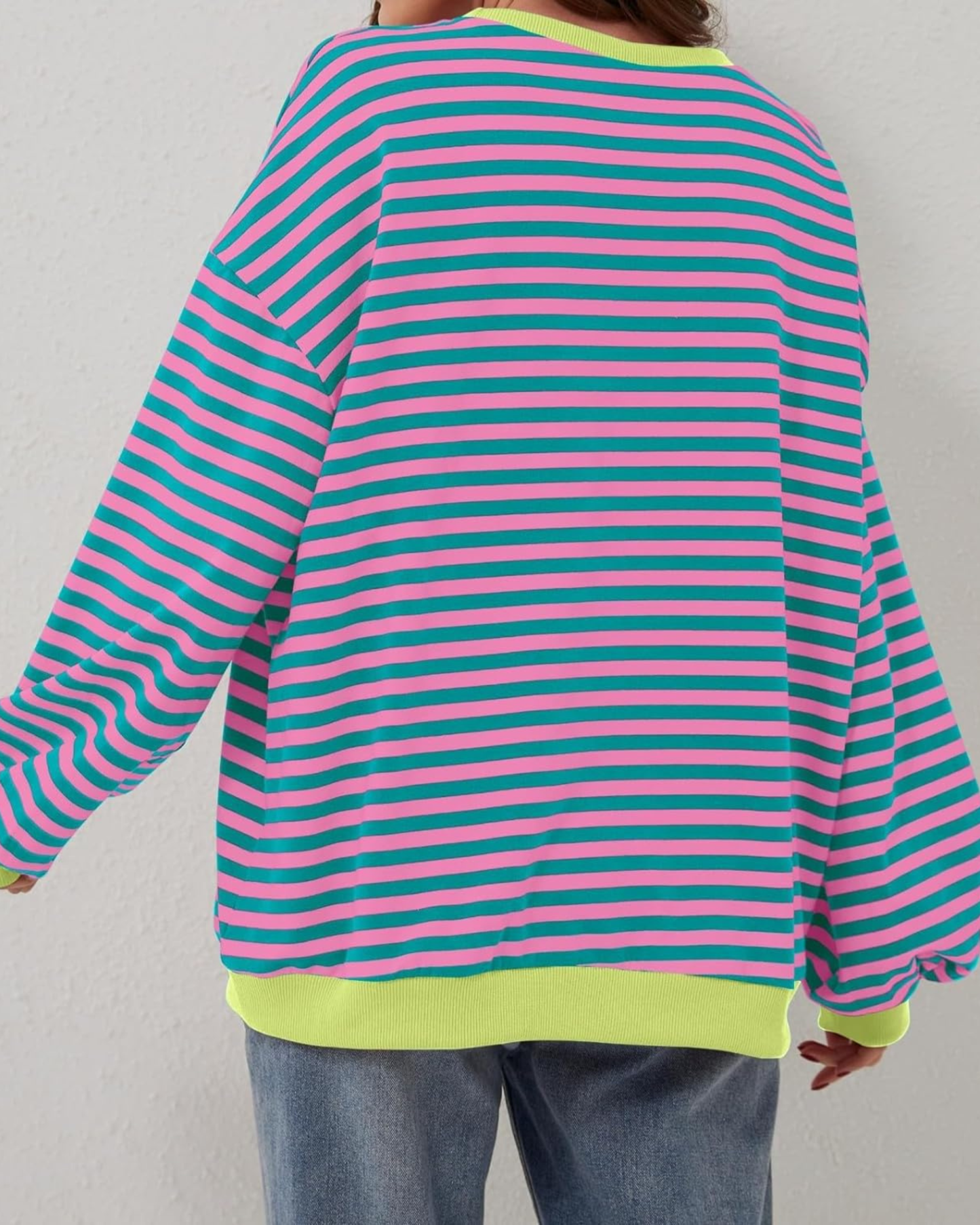 Oversized Striped Sweatshirt