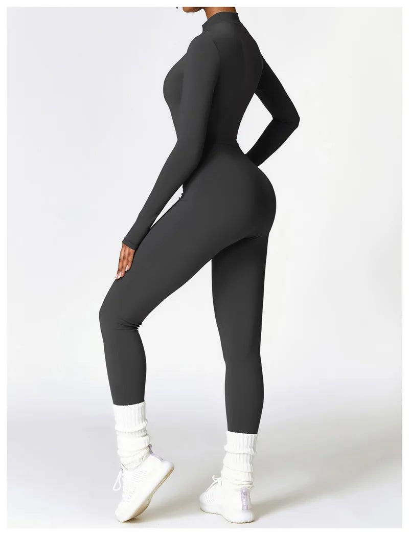 Sports Jumpsuit With Zipper