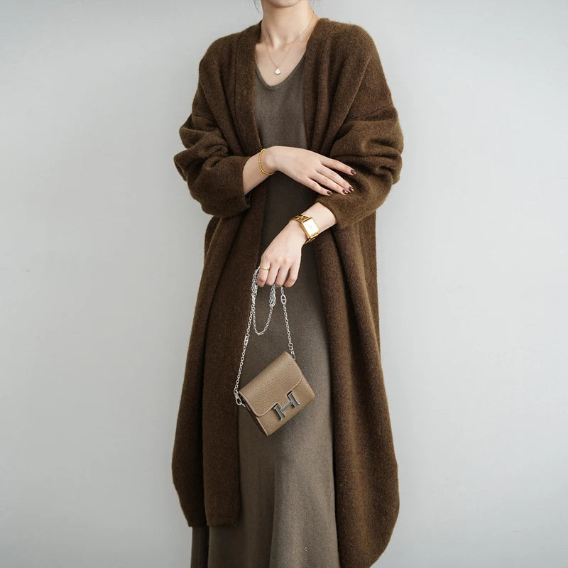 Elegance Solid Longline Cardie