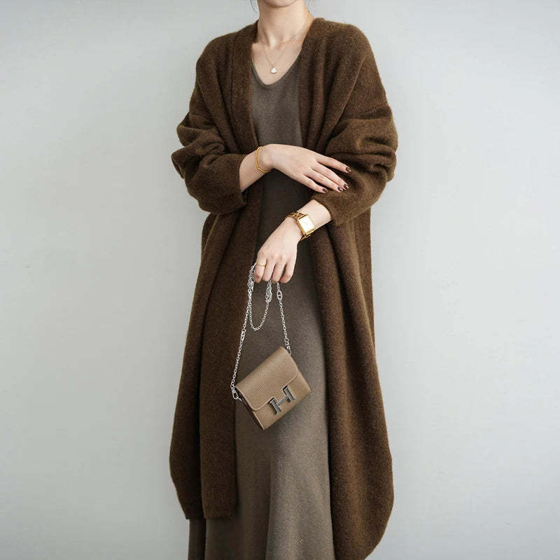 Elegance Solid Longline Cardie