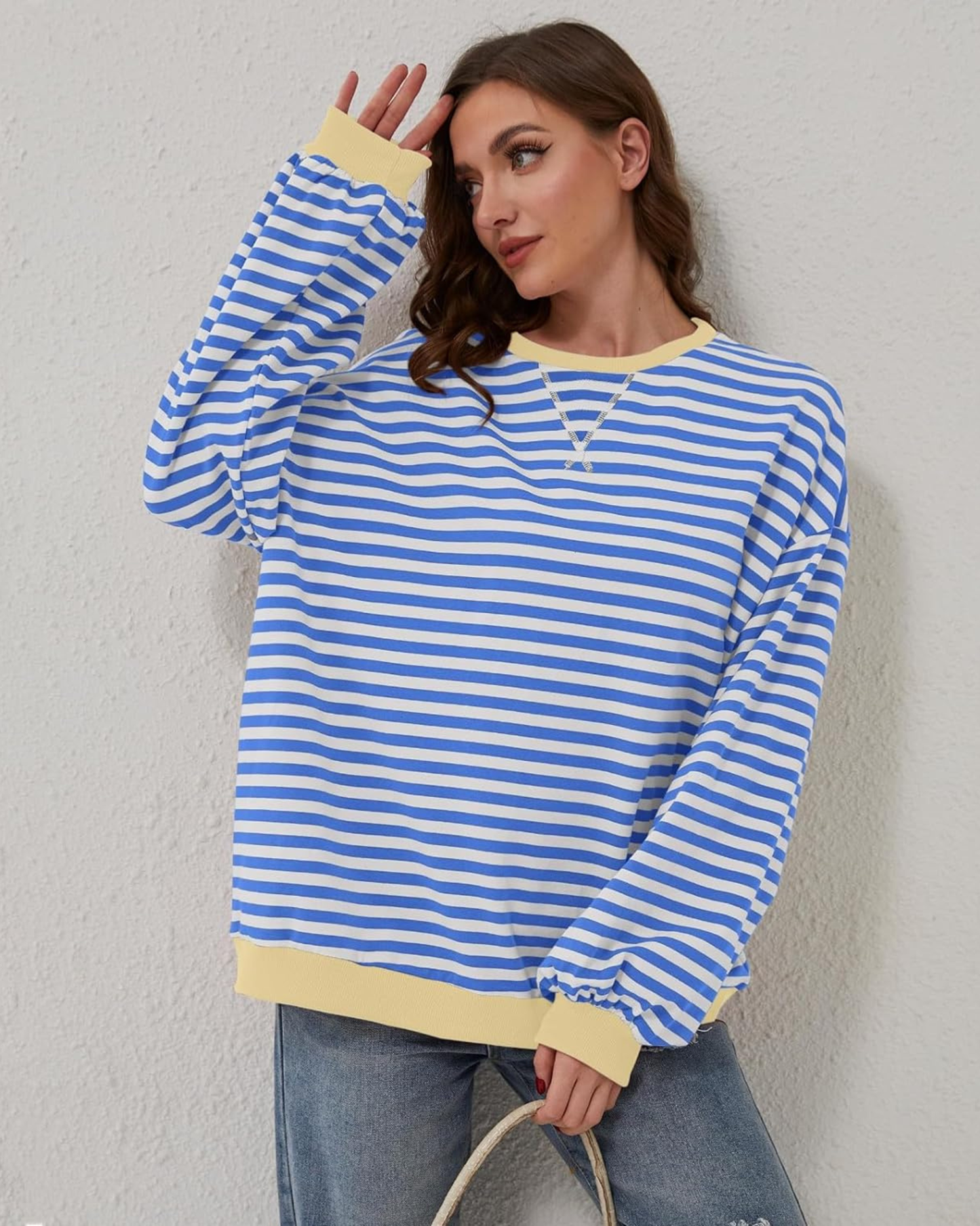 Oversized Striped Sweatshirt