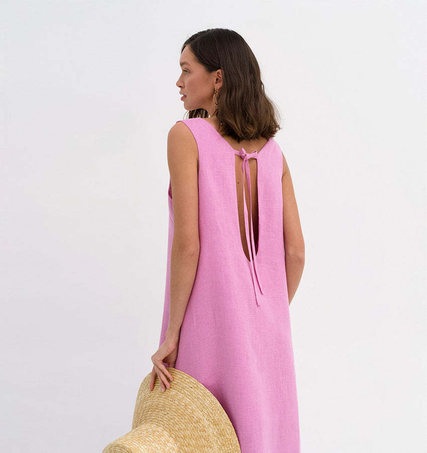 French Style Long A-line dress
