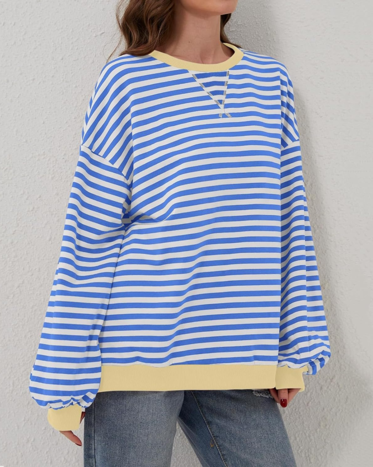 Oversized Striped Sweatshirt