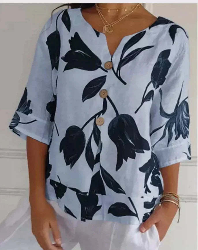 Oversized Floral Blouse