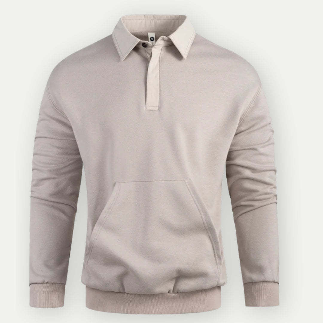 Classic Collared Pullover Sweatshirt