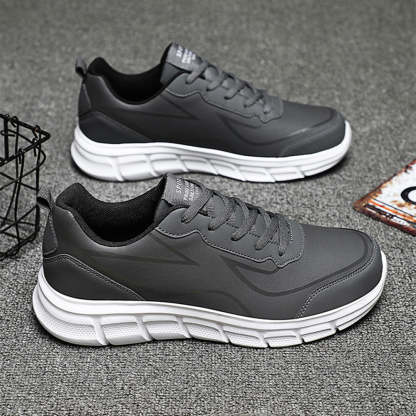 Men's Black Leather Comfort Sneakers