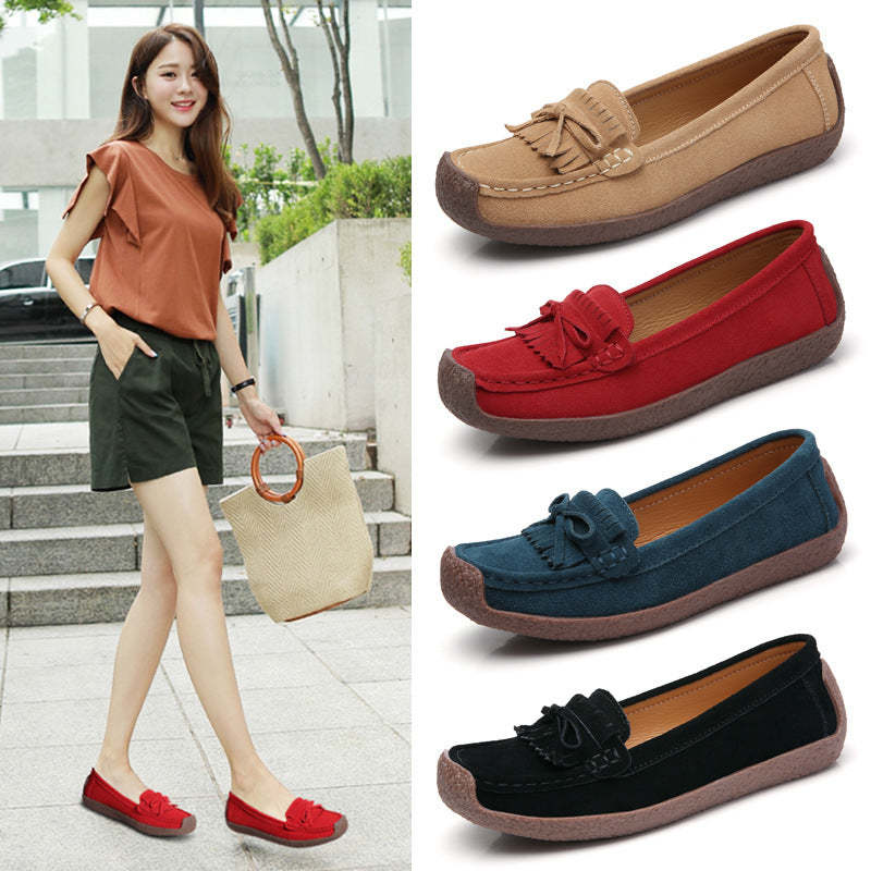 Wild Beef Tendon Flat Bottom Shoes