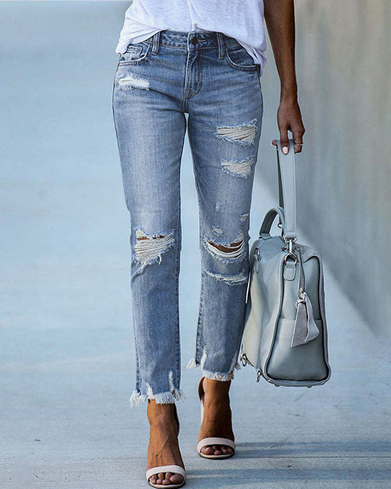 Comfortable Tattered Pants